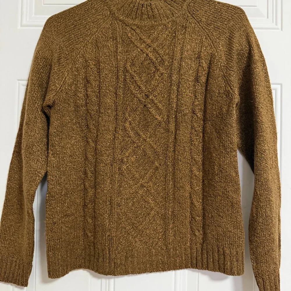 Debbie Morgan Pullover Sweater Brown SZ Small Chic Fall Forrest Cinammon Bohemia